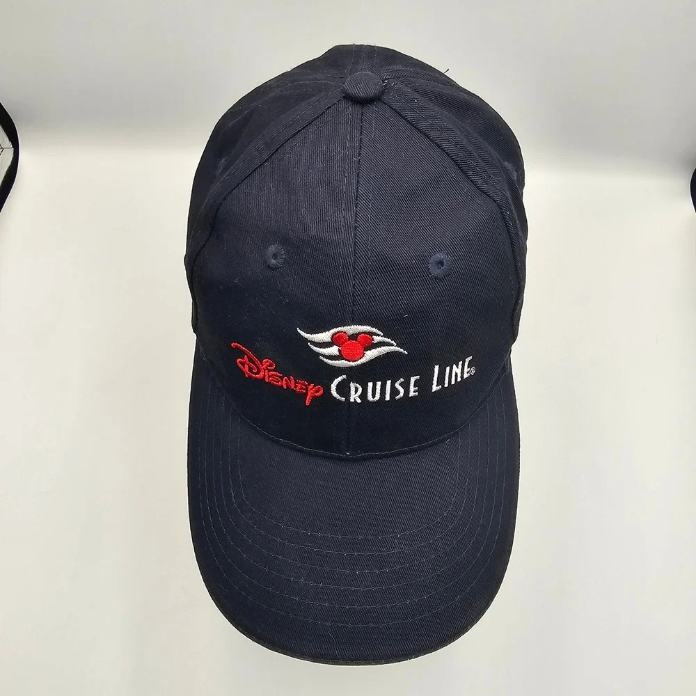 Disney Cruise Line Strap Back Hat Cap Embroidered Mickey Logo Adjustable Navy